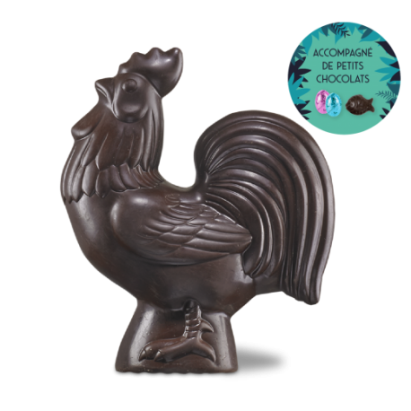 le coq 17cm  chocolat noir