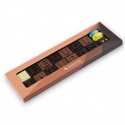 Message en chocolat félicitations 