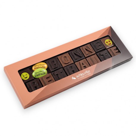 Message en chocolat bonne retraite