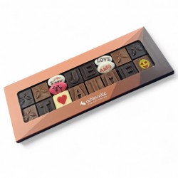 message en chocolat je t'aime
