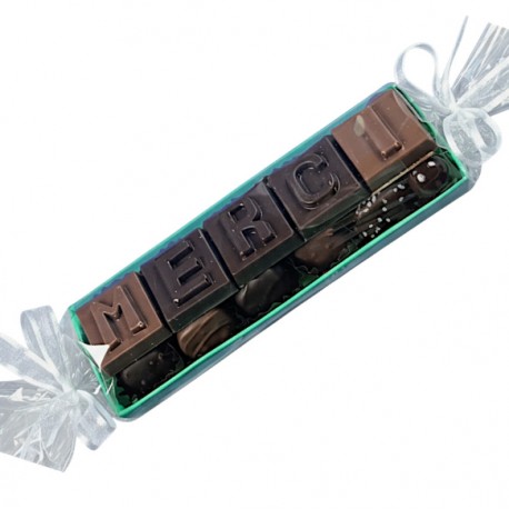 Réglette Merci et chocolats assortis