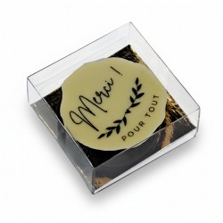 Etui Palets chocolat personnalisés "Merci"