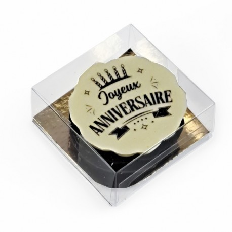 Etui Palets chocolat personnalisés "Joyeux anniversaire"