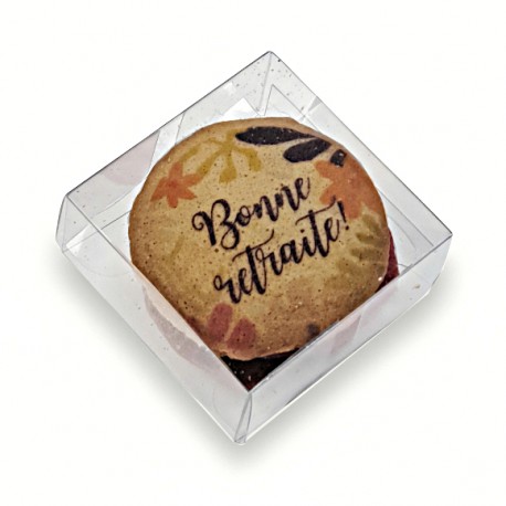 10 Etuis biscuits personnalisés "bonne retraite"