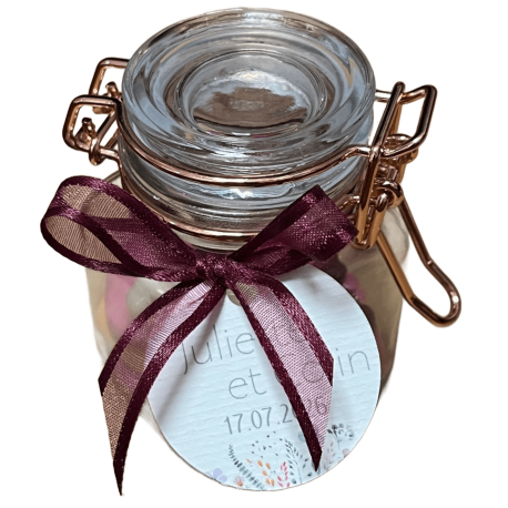 Contenant en verre cylindrique 8 amandes avola/ 8 amandes Chocolat