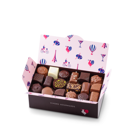 Ballotin 50 chocolats français