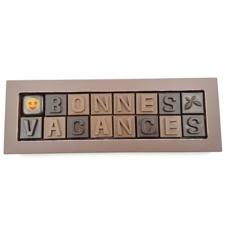 Message BONNES VACANCES  - 85g Net - 16 caractères